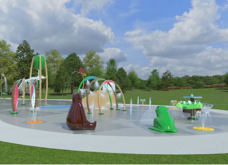 Splash skate area for small children